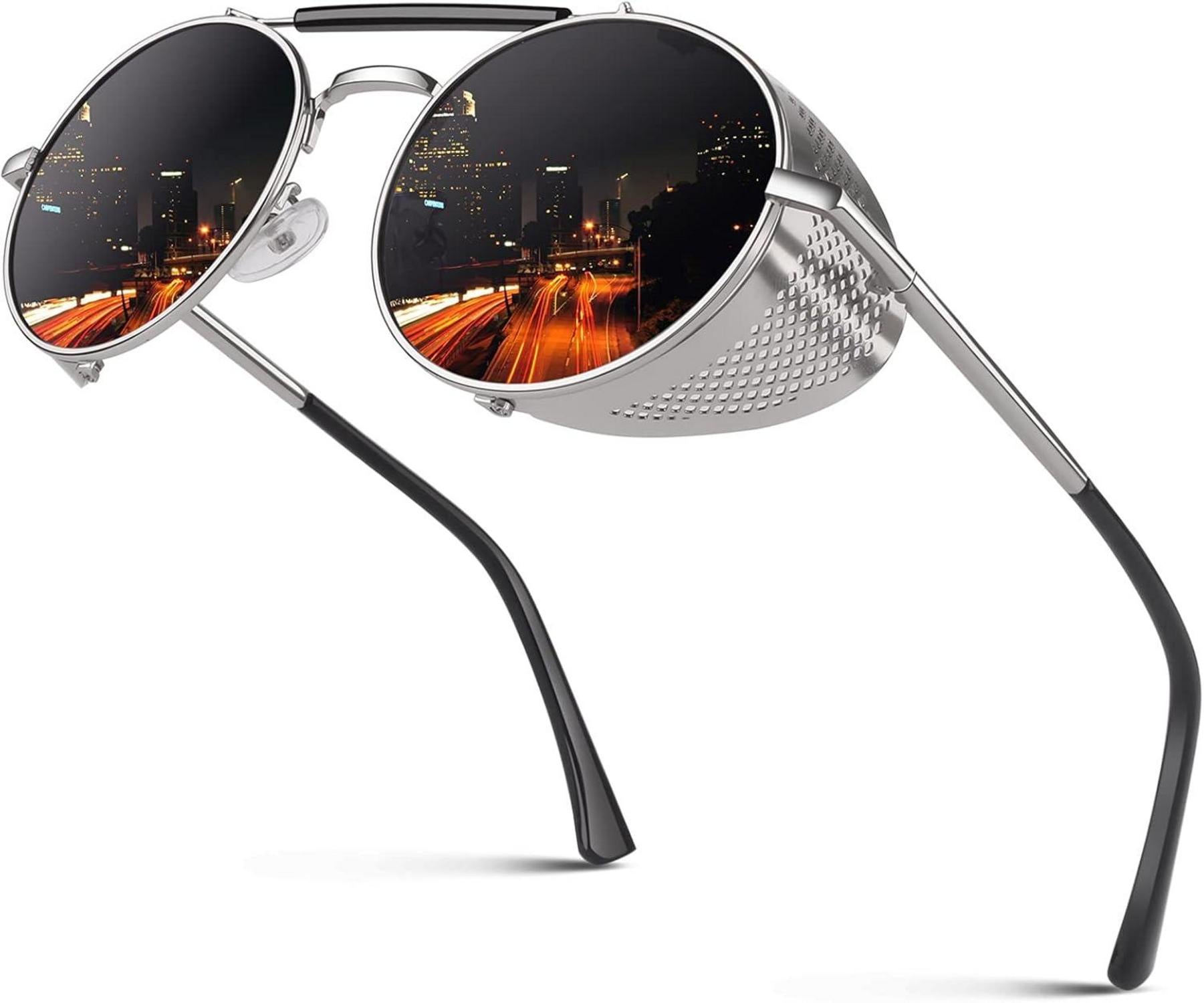 Polarisierte Retro-Sonnenbrille im Steampunk-Stil