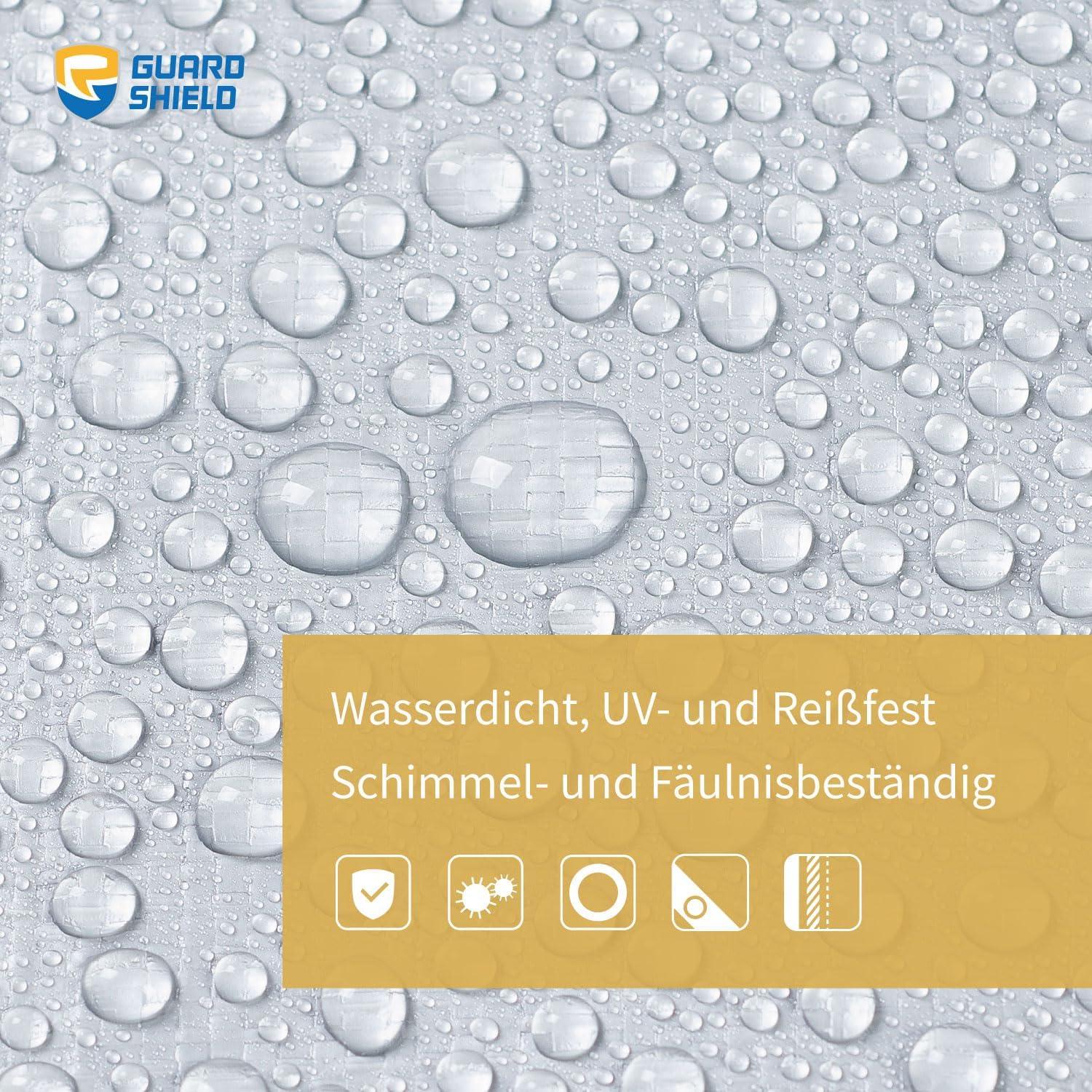 Abdeckplane Wasserdicht 3x3m Grau 160g/m² GUARD SHIELD Schutzplane