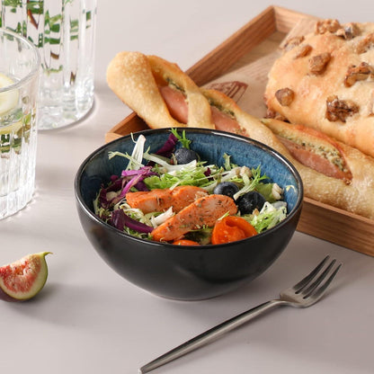 Vancasso 6-teiliges Dessertschalen-Set Blau 360ml Steingut