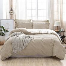 Bettwäsche Baumwolle 2 Teilig Aprikose Stone Washed