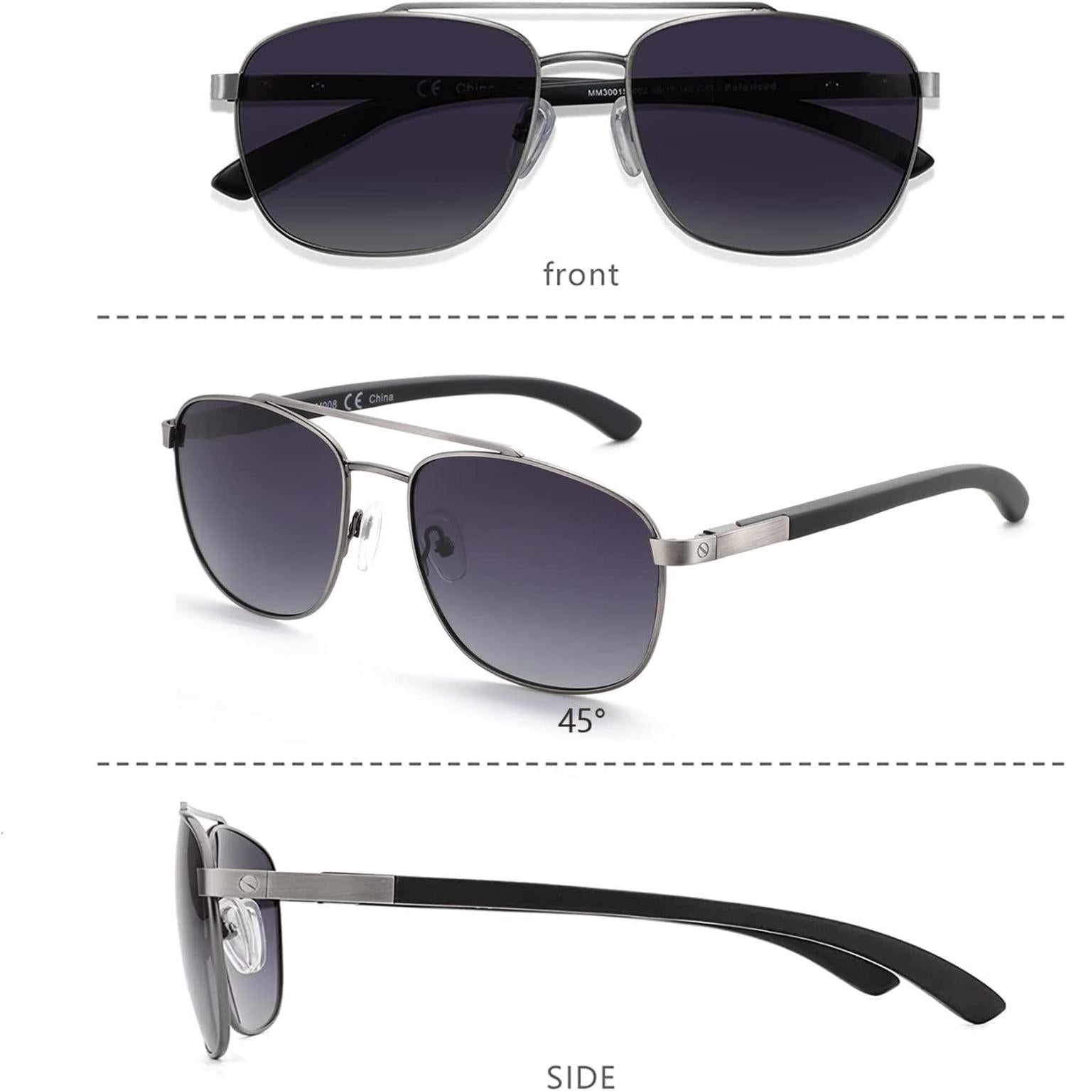 Retro Polarisierte Sonnenbrille Holz Metall UV400 Schutz