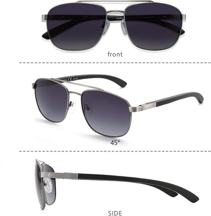 Retro Polarisierte Sonnenbrille Holz Metall UV400 Schutz