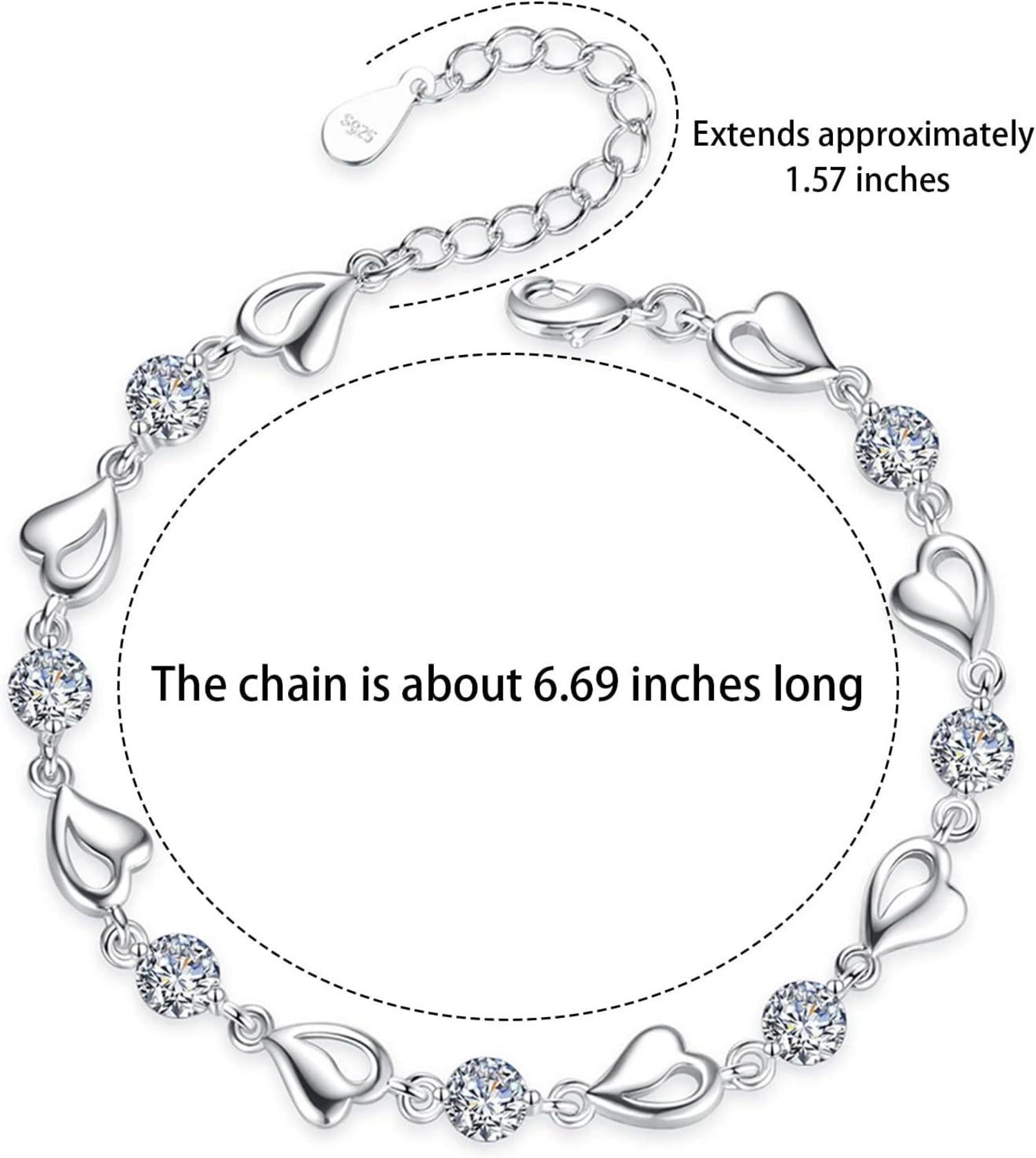 Silber Kristall Herz Armband Ohrringe Schmuck Set Love Form