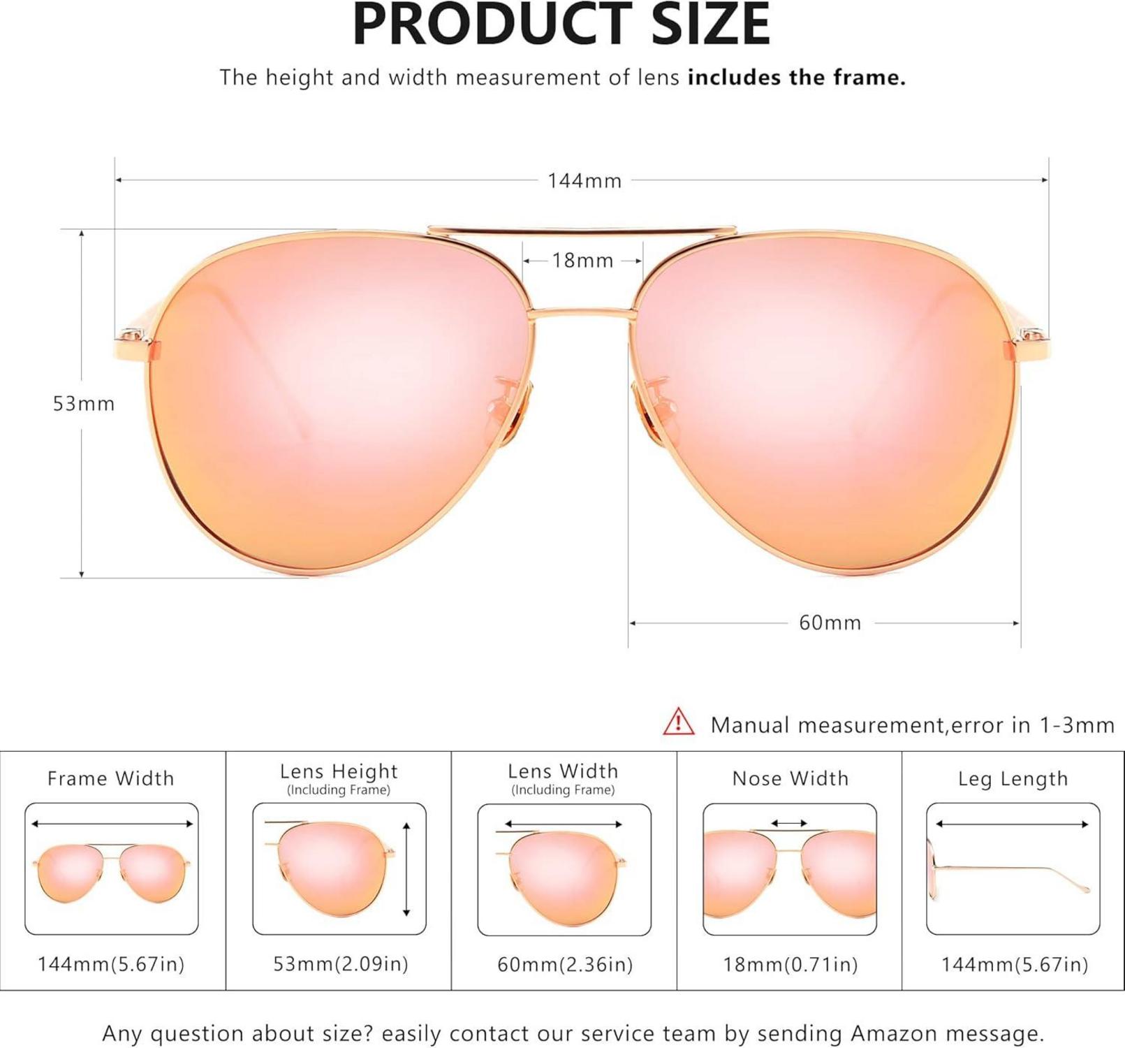 Leichte übergroße Dament Sonnenbrille polarisierte Gläser UV-Schutz