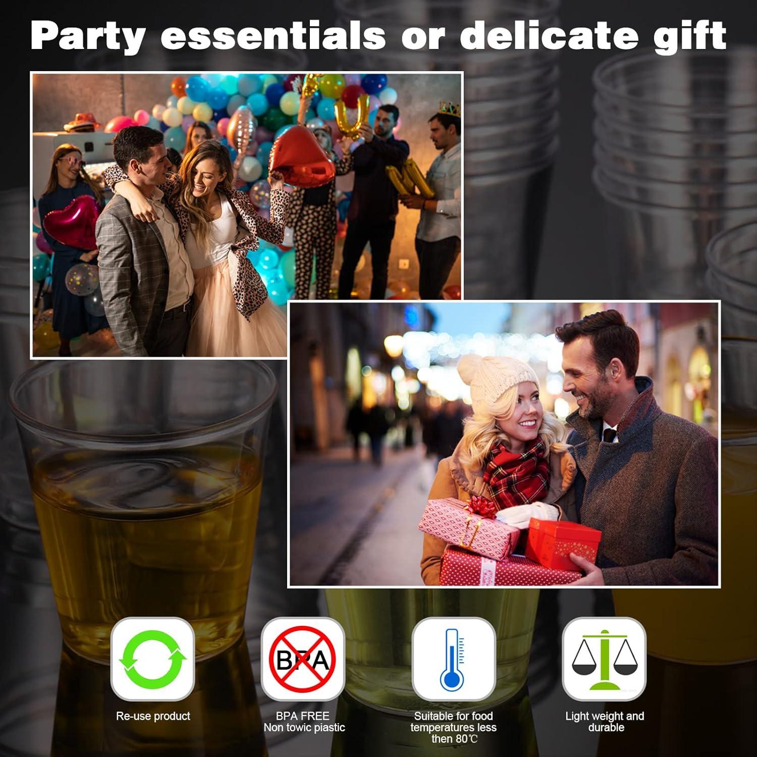 100x Plastik Schnapsgläser 5cl Shotgläser PS Material Party Weihnachten
