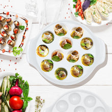 2er Set Keramik Schnecke Escargot Teller