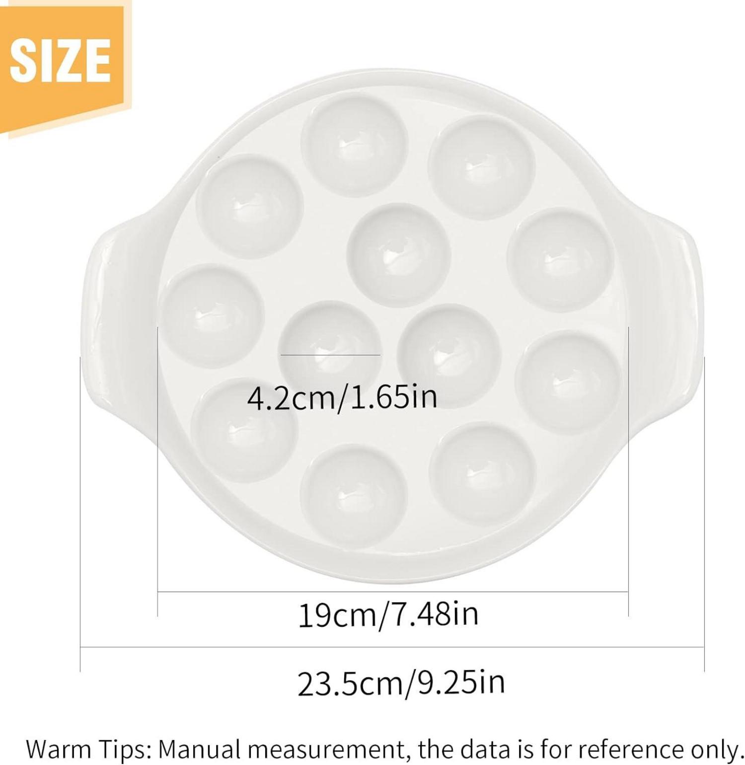 Keramik Escargot Teller Set für Restaurant & Zuhause