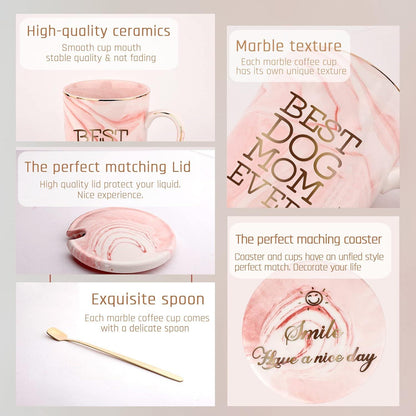 Hundemutter Tasse Kaffeebecher Geschenk Set 420ML Hundeliebhaber Muttertag