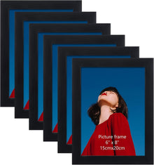 Bilderrahmen 15x20cm 6er-Set Schwarz für Wand Tisch, Geschenk für