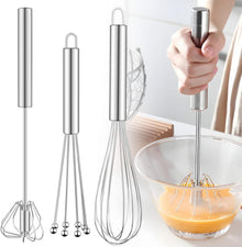 Edelstahl Schneebesen Set 3-teilig Ballon Flexi Perlen Halbautomatisch