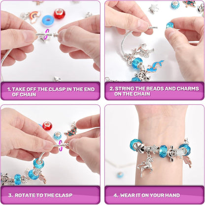 Einhorn Armband Bastelset Mädchen DIY Schmuck Geschenk 4-13 Jahre