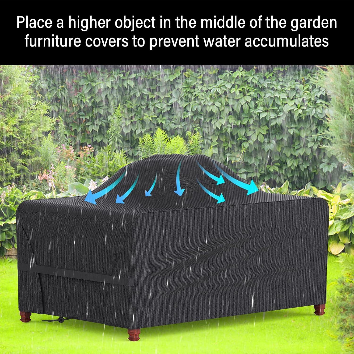 Gartenmöbel Abdeckung 180x120x74cm Wasserdicht Schutzhülle Oxford Gartentisch