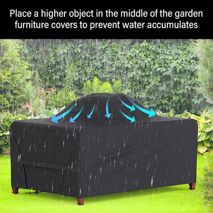 Gartenmöbel Abdeckung 180x120x74cm Wasserdicht Schutzhülle Oxford Gartentisch