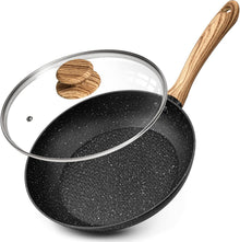 Antihaft-Bratpfanne mit Deckel 26cm, Granitbeschichtung, gesund