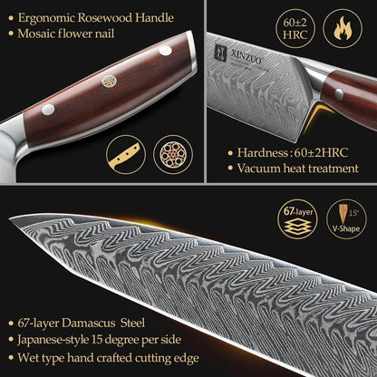 Damaststahl Kochmesser 21cm Profi Kiritsuke Chefmesser Gyuto