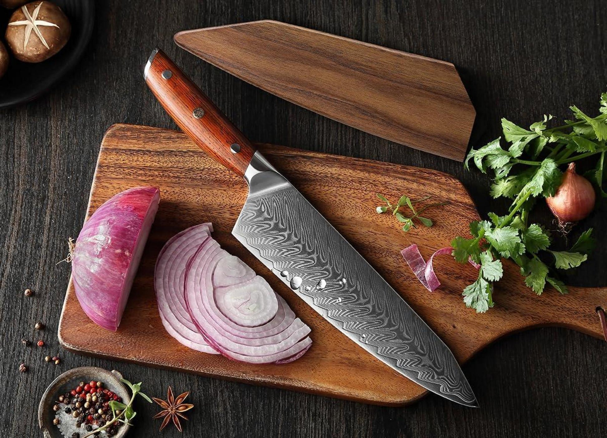 XINZUO Damaststahl Kiritsuke Chefmesser 21cm Profi Kochmesser Gyuto