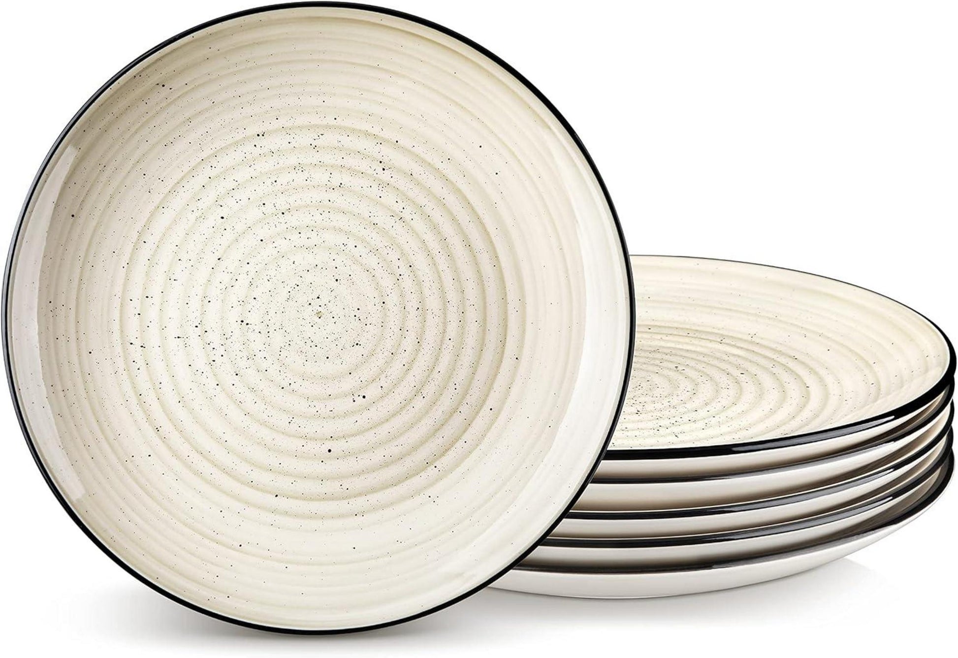 Steingut Speiseteller Set 6 Personen 26,8 cm Geschirr Mikrowelle