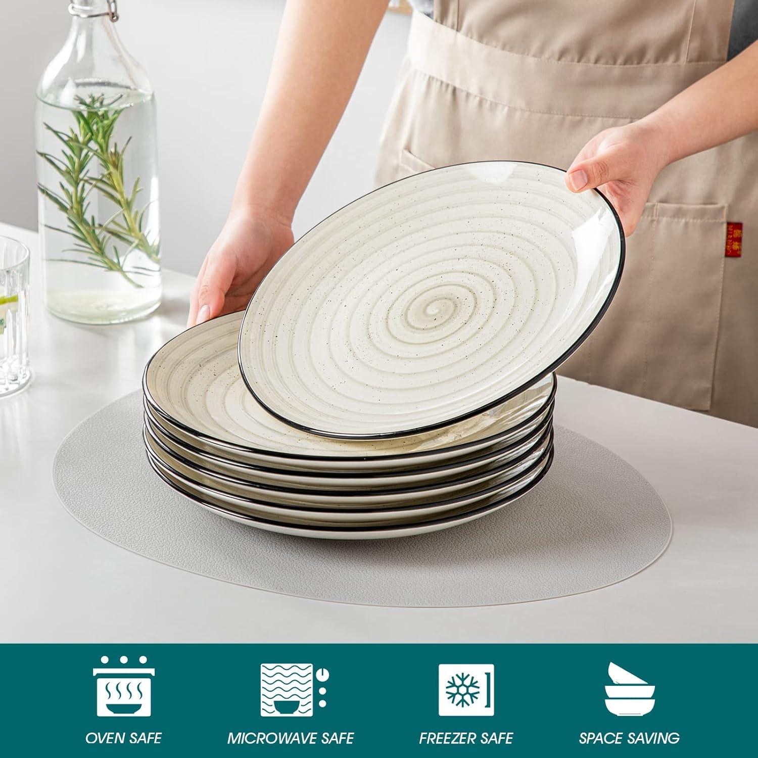 vancasso BONBON Speiseteller Set 6 Personen 26,8 cm Geschirr Spülmaschine Mikrowelle