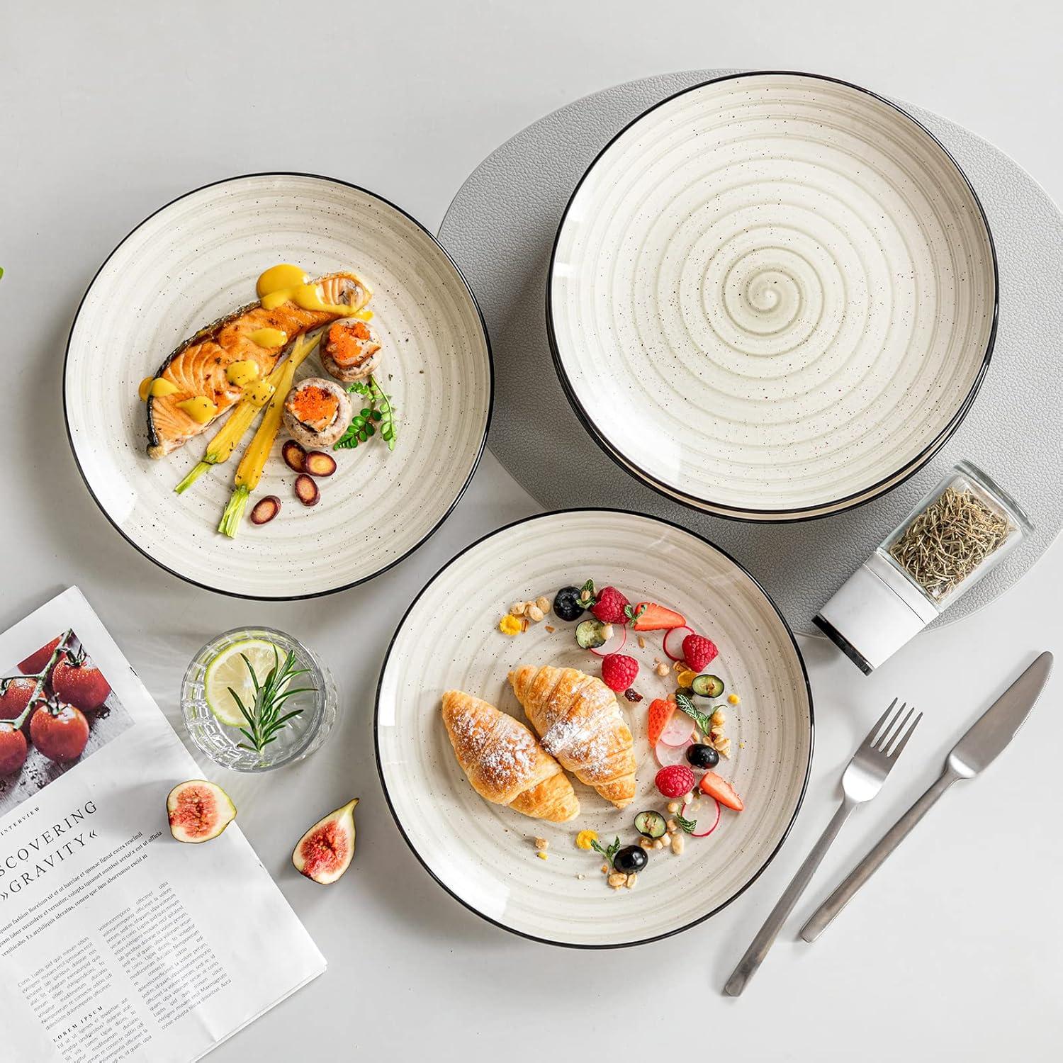 BONBON Speiseteller Set 6 Personen Ø 26,8 cm Spülmaschine Mikrowelle