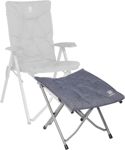 Fußhocker faltbar 47cm gepolstert Fußablage Klapphocker Grau