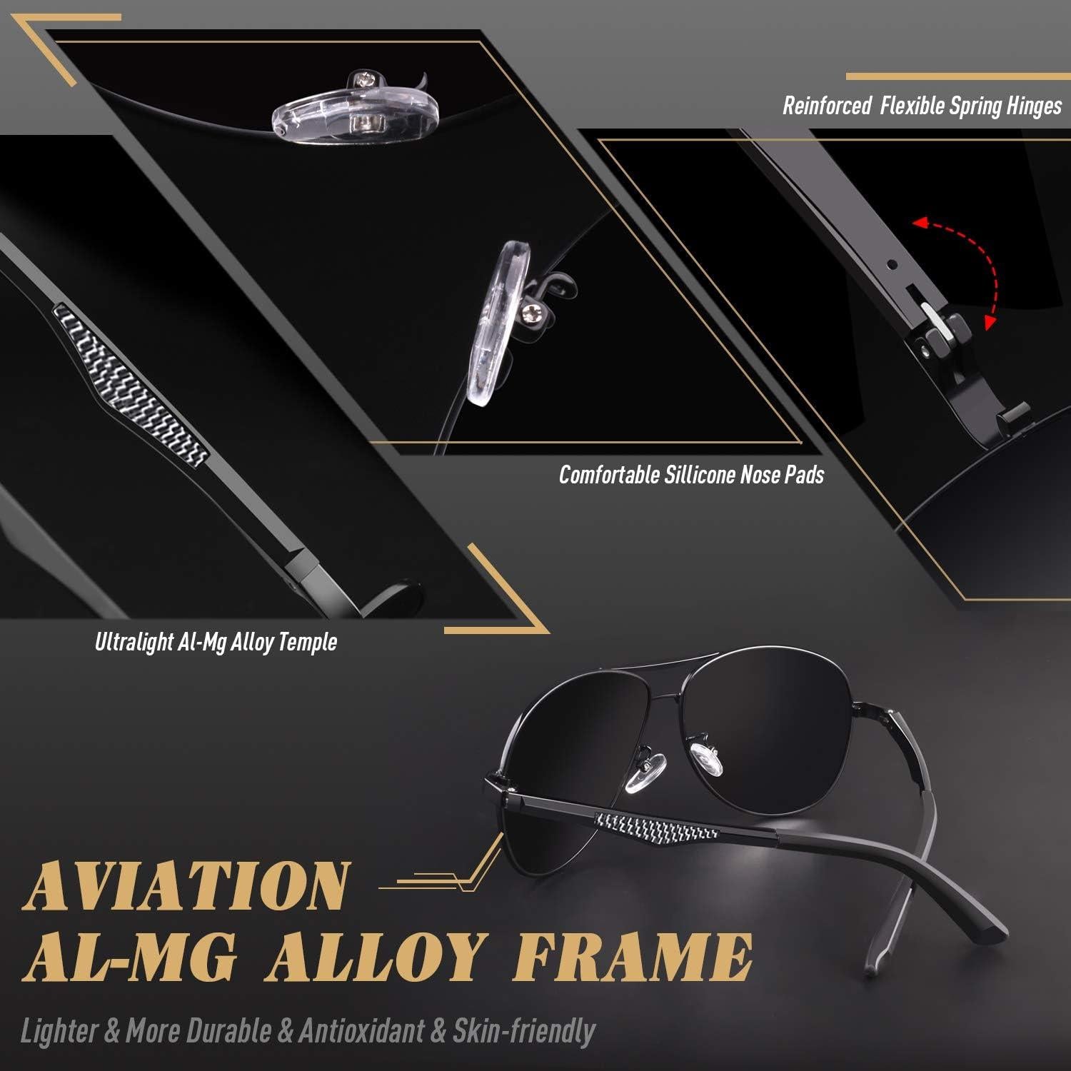 CGID Pilotenbrille Polarisiert Ultraleicht Outdoor UV400 Schutz