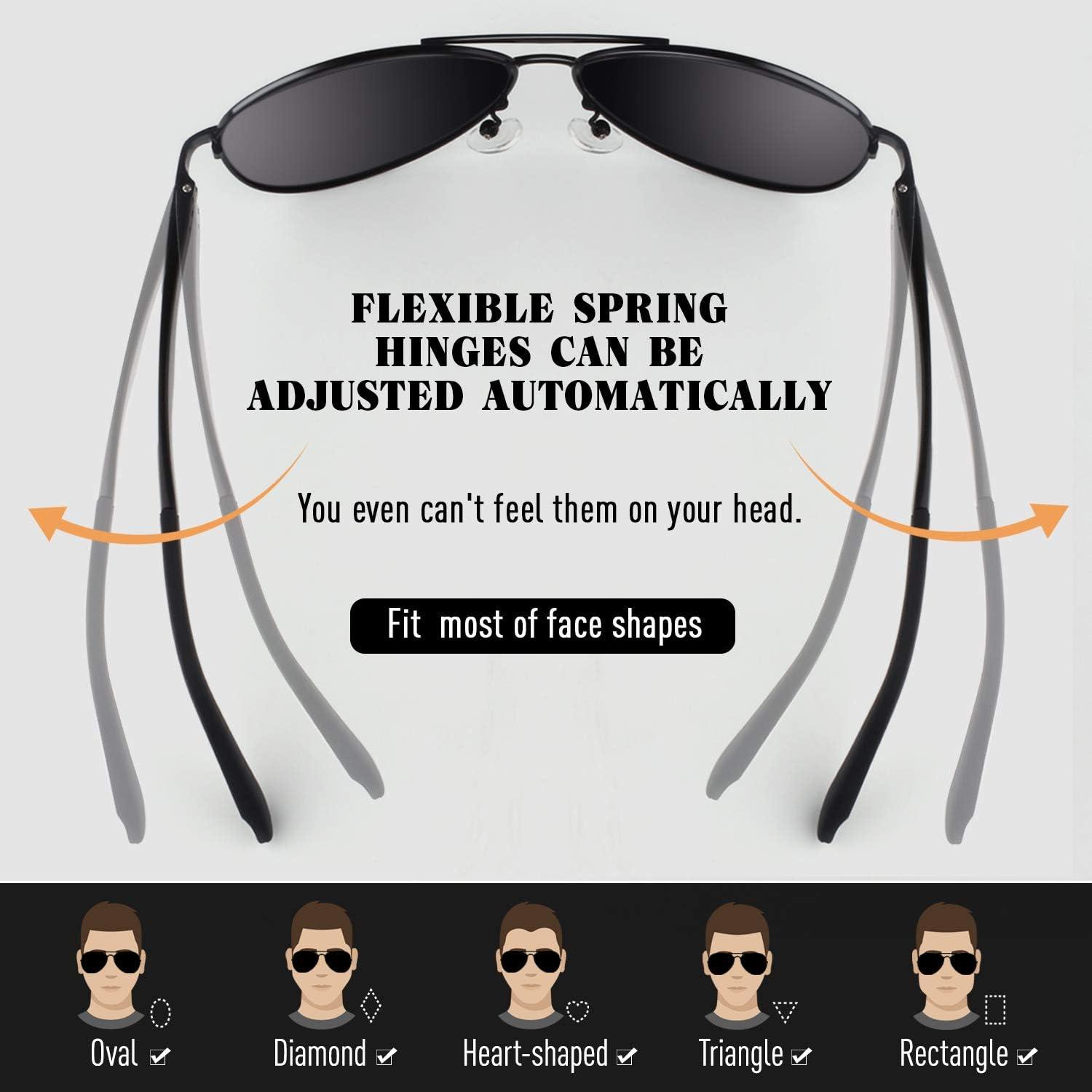 CGID Sonnenbrille Herren - Polarisiert, Ultraleicht, UV400 Schutz, Metallrahmen