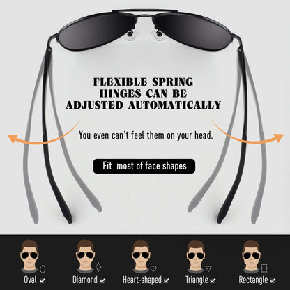 CGID Sonnenbrille Herren - Polarisiert, Ultraleicht, UV400 Schutz, Metallrahmen