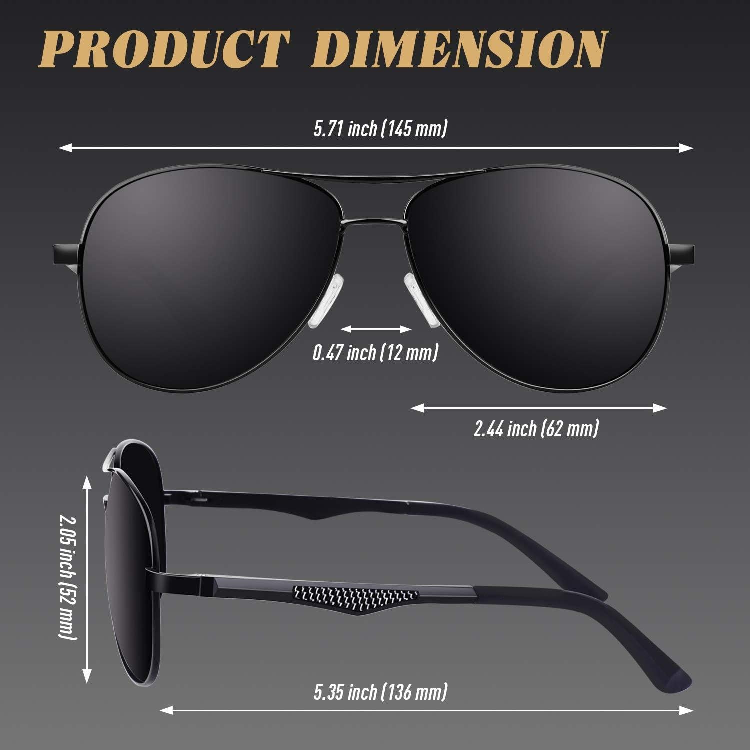Pilotenbrille Polarisiert Ultraleicht AL-MG Metallrahmen UV400 Fahren