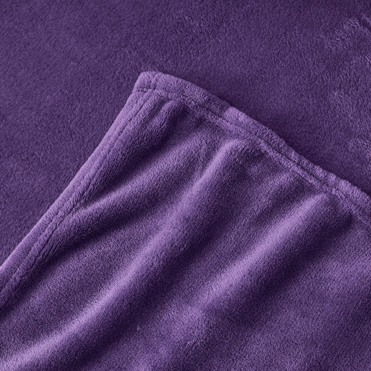 Kuscheldecke Flauschig Violett 130x150 cm Weiche Fleecedecke für Sofa