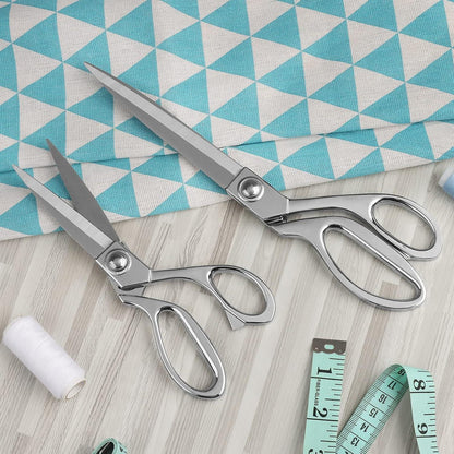 Hochleistungs-Nähschere Set 20 cm + 26 cm Edelstahl Silber