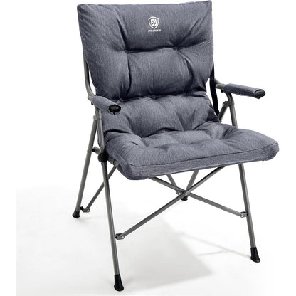 Faltbarer Campingstuhl 6CM Gepolstert 120KG Belastbar Grau