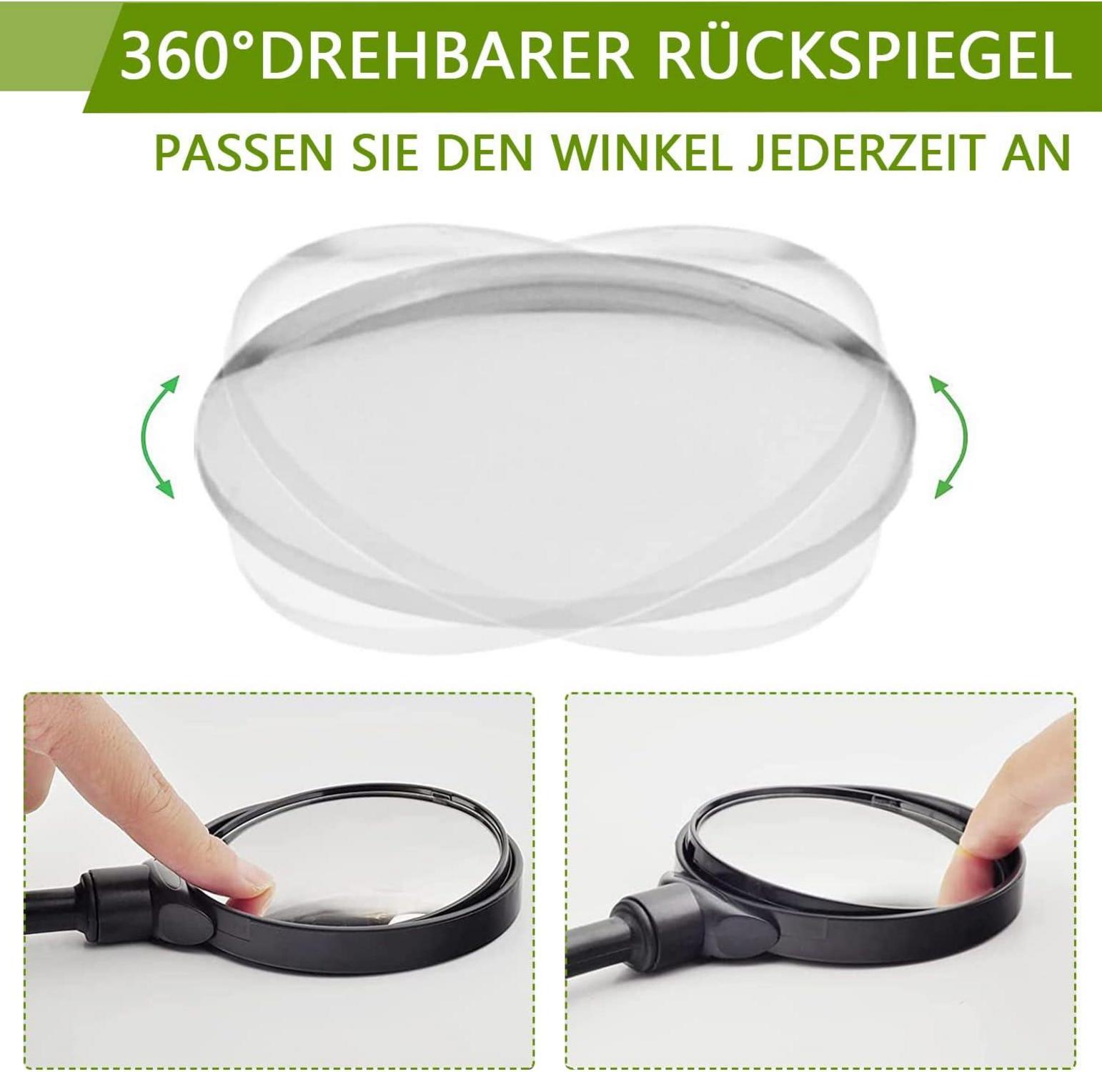 Fahrradspiegel Rückspiegel für 22-32mm Lenker 360° drehbar 2 Stück