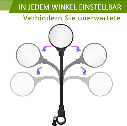 Fahrradspiegel 2er Set 360° Einstellbarer Rückspiegel für Lenker