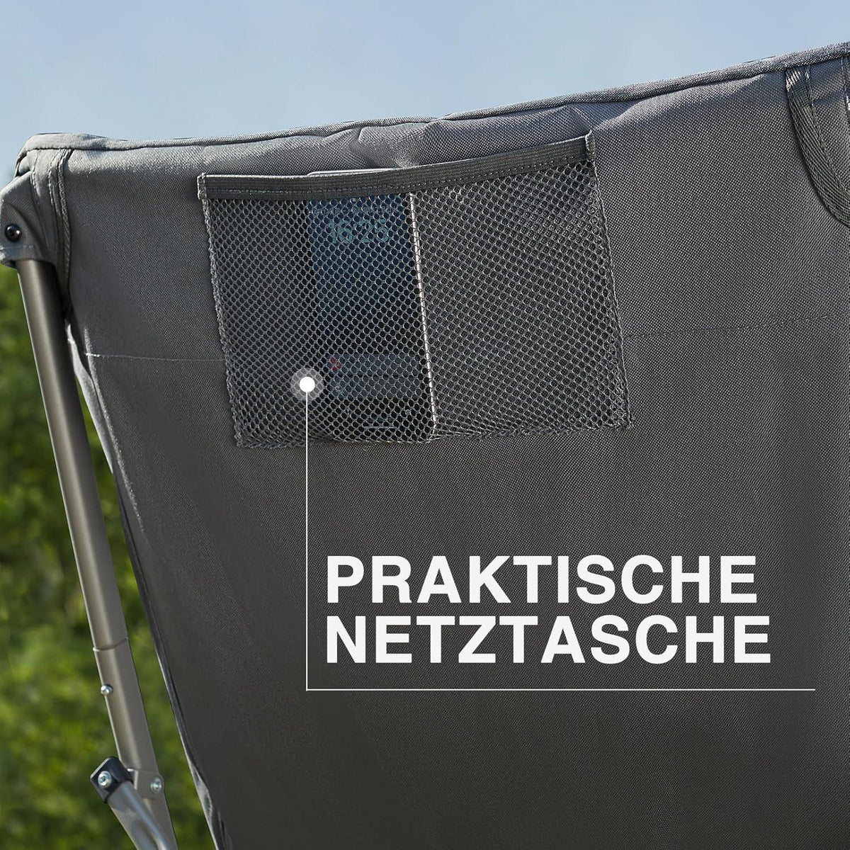 EVER ADVANCED Luxus Campingstuhl Faltbar Gepolstert 6CM Rückenlehne 120KG Belastbar