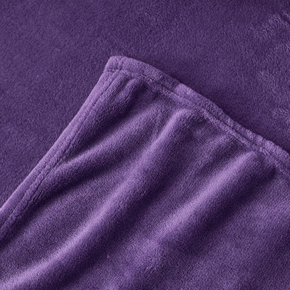 Kuscheldecke Flauschig Violett 150x200 cm XL Warme Sofa Decke