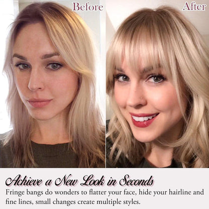 Echthaar Pony Clip-In Braun Schwarz | Natürlicher Look