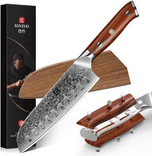 Damaststahl Santokumesser 18cm Profi geschmiedet Küchenmesser
