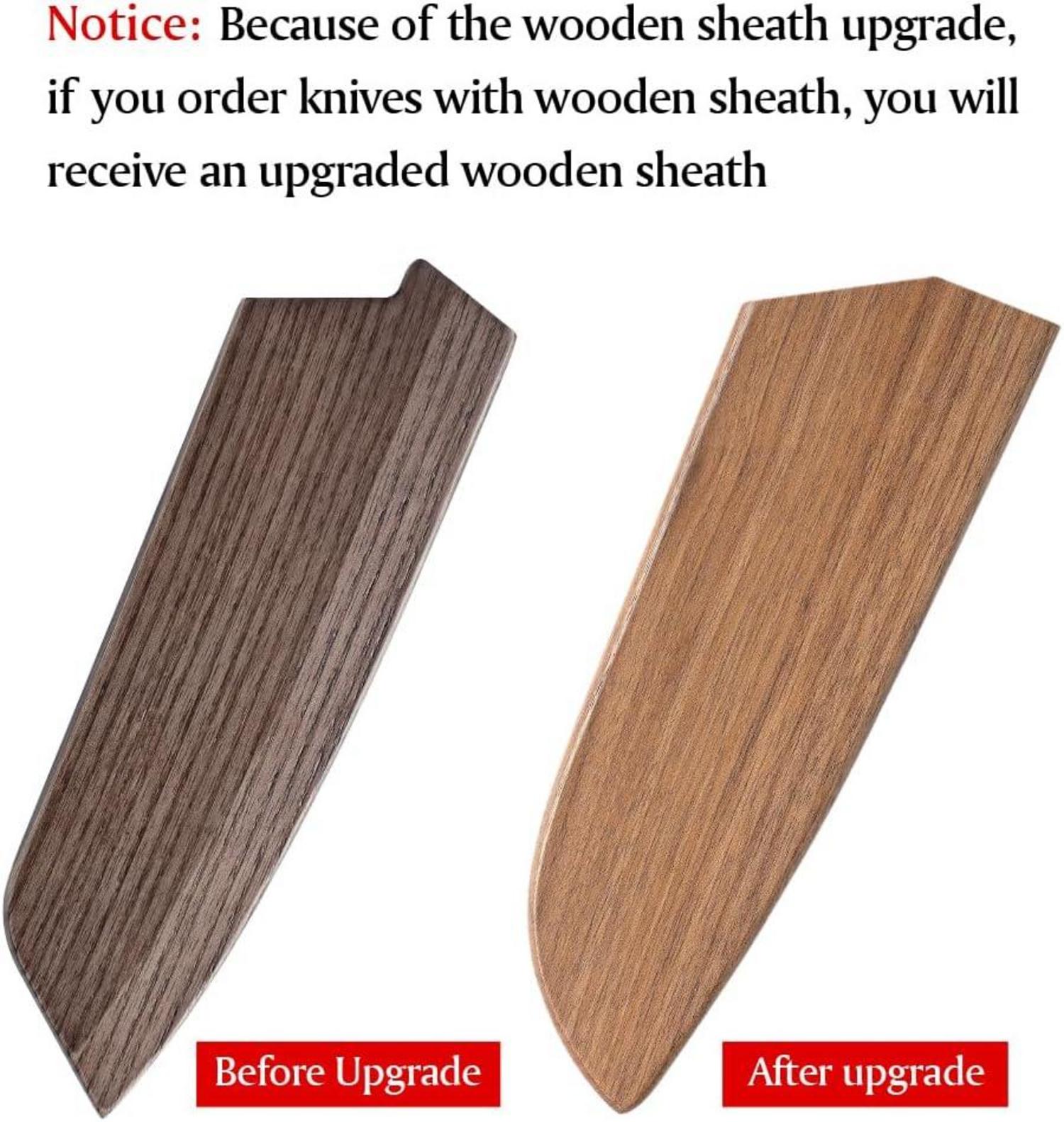 Damaststahl Santokumesser 18cm Profi geschmiedet, scharfe Klinge, Rosenholz