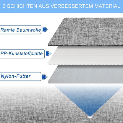 JUPELI Faltbare Unterbett Aufbewahrungsbox 2er Set 15cm Hoch Grau