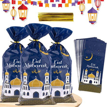 100 Ramadan Eid Mubarak Geschenktüten Zellophan Party Taschen