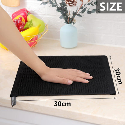 Geschirrtücher 100% Baumwolle 8er Set Schwarz 30x30 cm