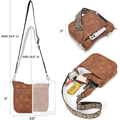 BOSTANTEN Damen Handtasche mittelgroß Leder Crossbody Bags