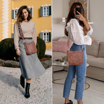 BOSTANTEN Damen Handtasche mittelgroß Leder Crossbody Bags