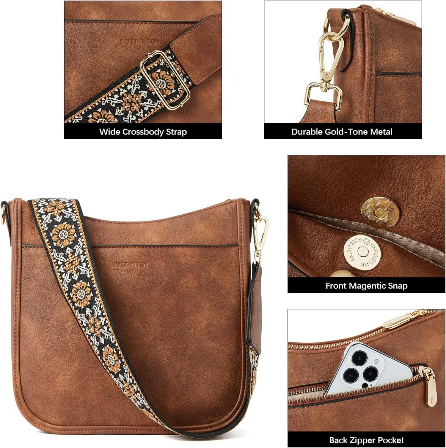 Handtasche Damen mittelgroß leder Schultertasche Crossbody Bag