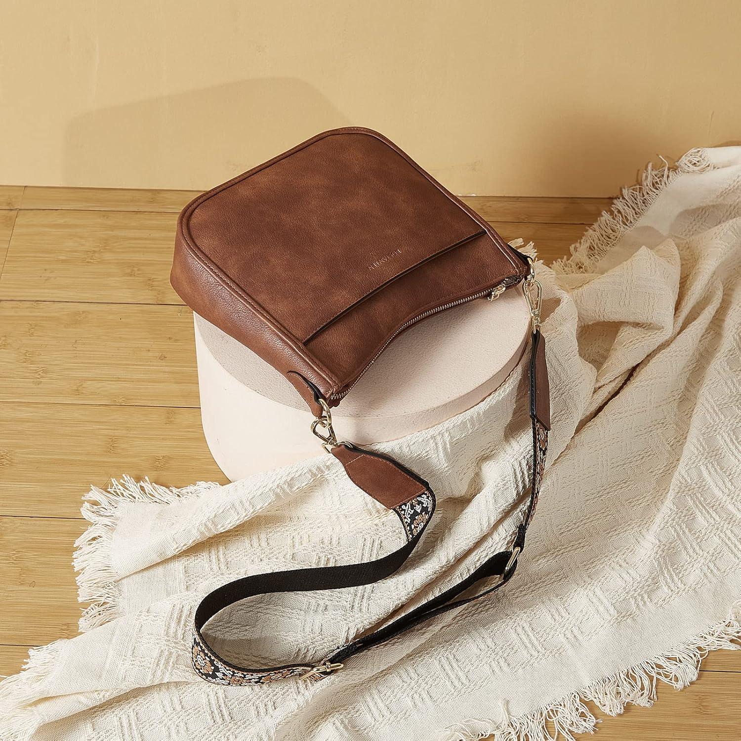 BOSTANTEN Crossbody Handtasche Damen mittelgroß Leder Schultertasche