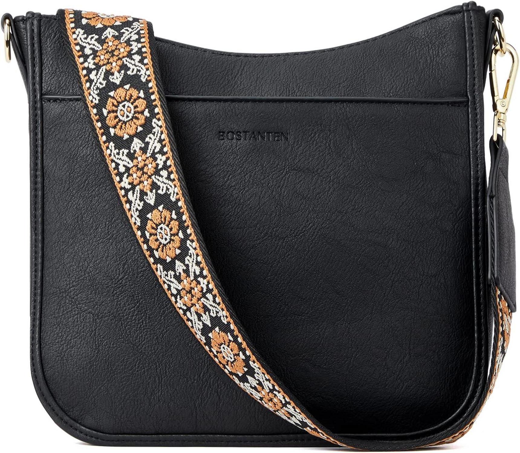 Schicke BOSTANTEN Damen Crossbody Tasche Wandelbare Schultertasche mit