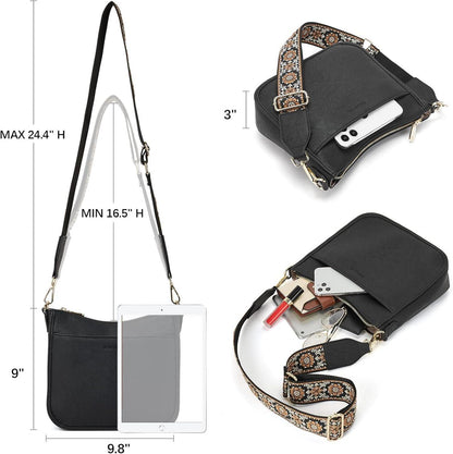 Schicke BOSTANTEN Damen Crossbody Tasche Wandelbare Schultertasche mit