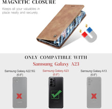 Samsung Galaxy A23 5G Handyhülle Leder Flip Case Braun