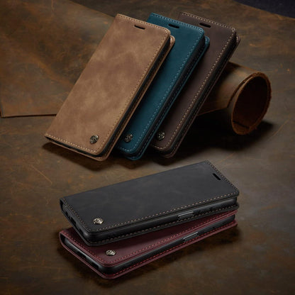 Handyhülle Samsung Galaxy A23 5G Leder Flip Case Braun Schutzhülle