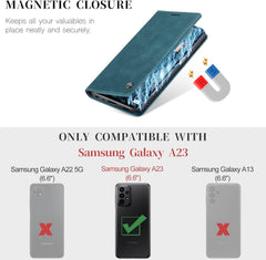 Samsung Galaxy A23 Handyhülle Premium Leder Klapp Case